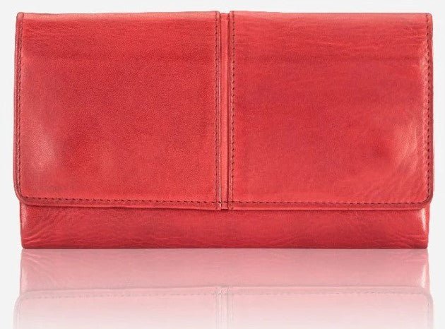 Brando Seymour Hepburn Flap Purse | Red - iBags - Luggage & Leather Bags