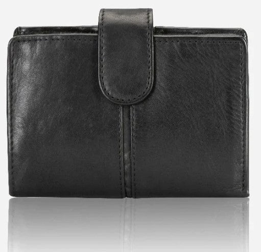 Brando Seymour Loren Medium Purse With Tab Closure | Black - iBags - Luggage & Leather Bags