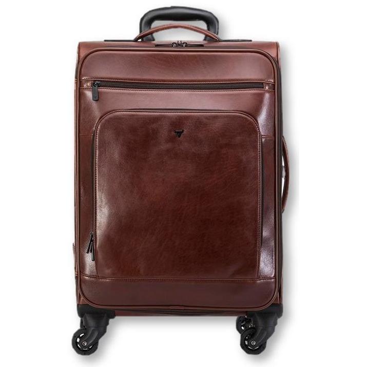 Brando Winchester Authentic Leather Cabin Trolley Brown - iBags.co.za