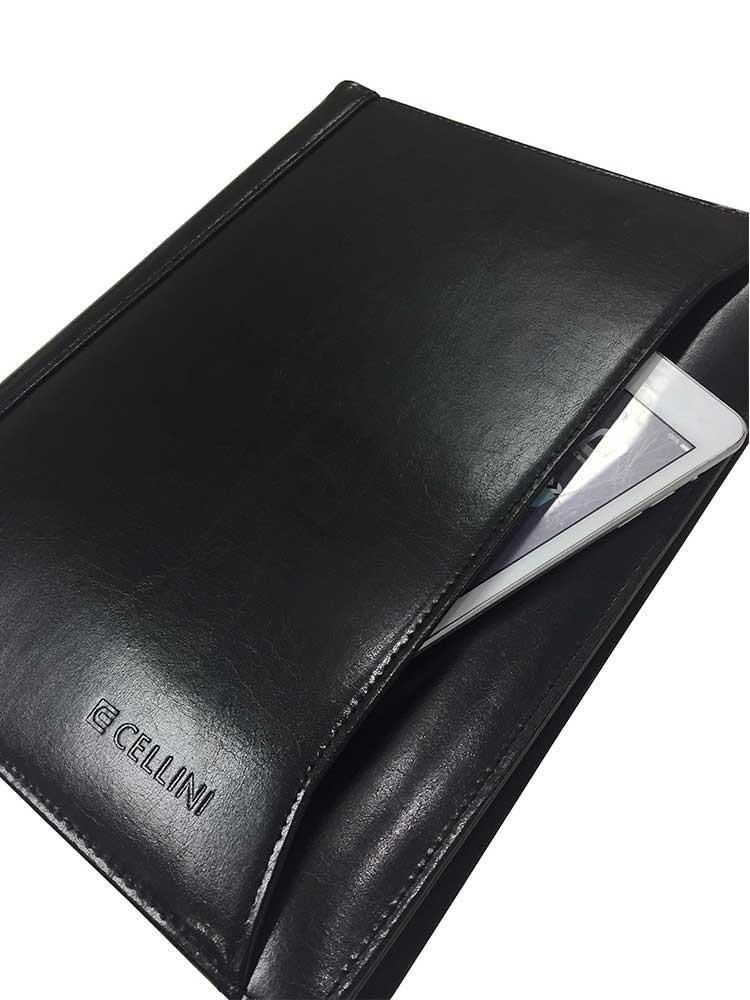 Cellini A4 Leather Folder | Black - iBags