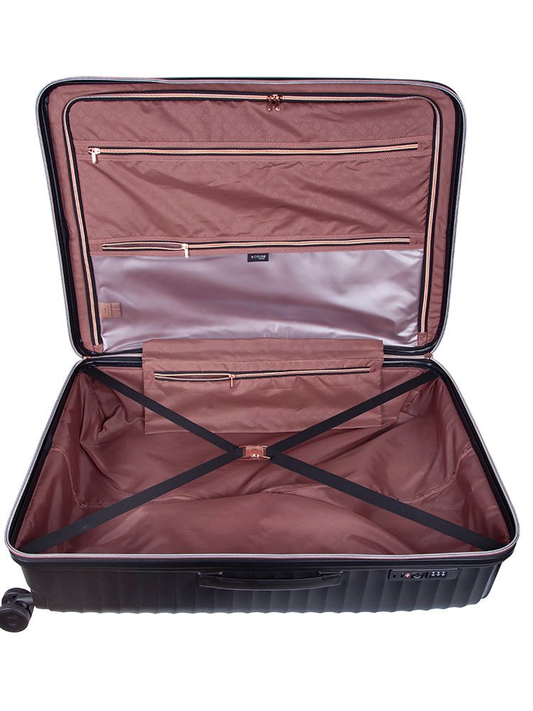 Cellini Allure Hardshell 4 Wheel Large Trolley | Black - iBags - Luggage & Leather Bags