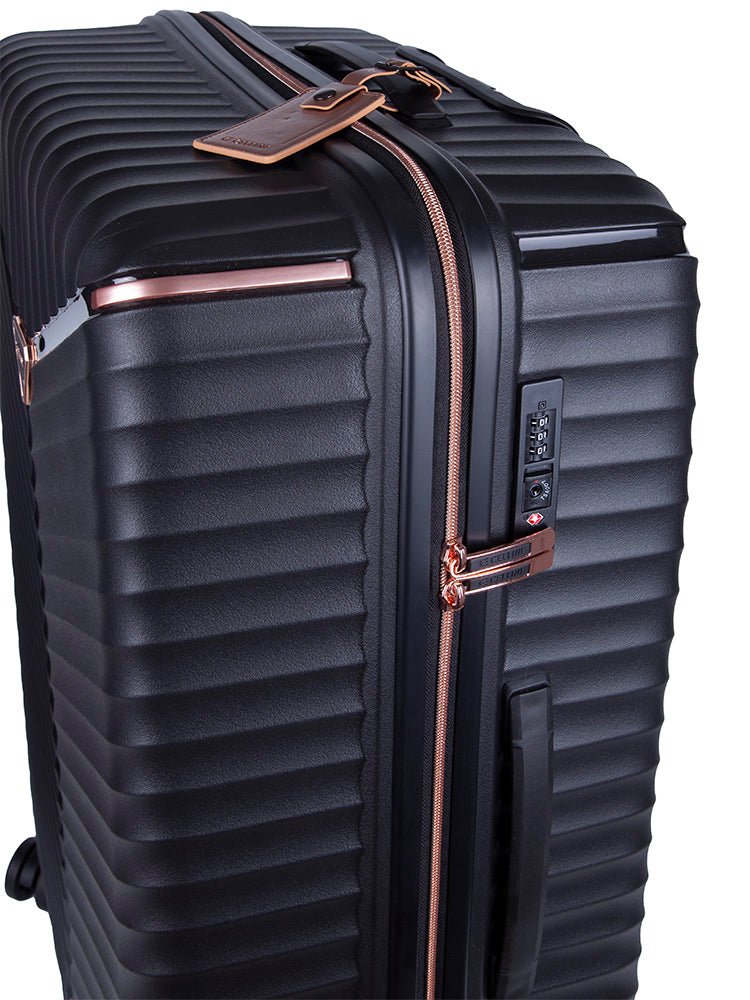 Cellini Allure Hardshell 4 Wheel Large Trolley | Black - iBags - Luggage & Leather Bags