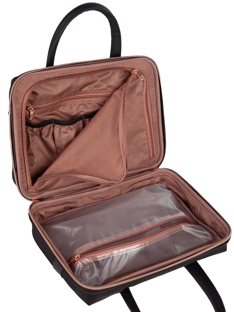 Cellini Allure Ladies Beauty Case | Silk Black - iBags - Luggage & Leather Bags
