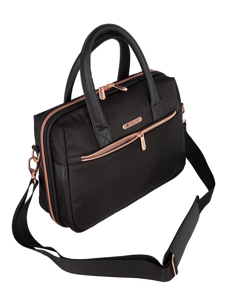 Cellini Allure Ladies Beauty Case | Silk Black - iBags - Luggage & Leather Bags