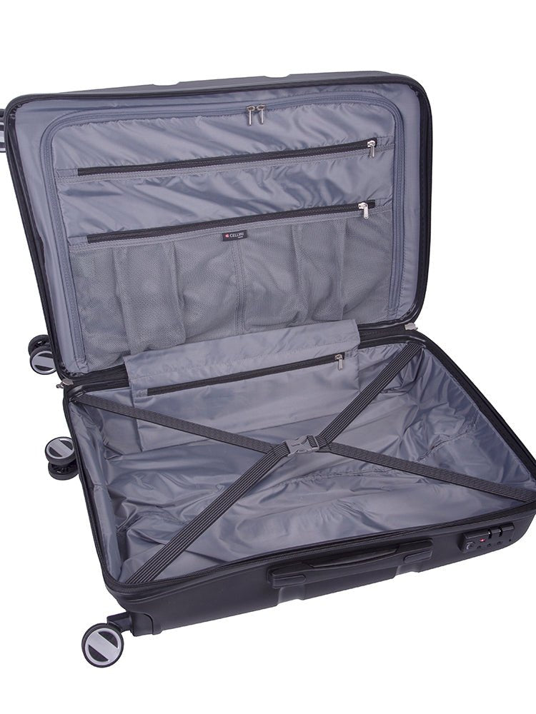 Cellini Cruze 650mm 4 Wheel Trolley Case | Black - iBags - Luggage & Leather Bags