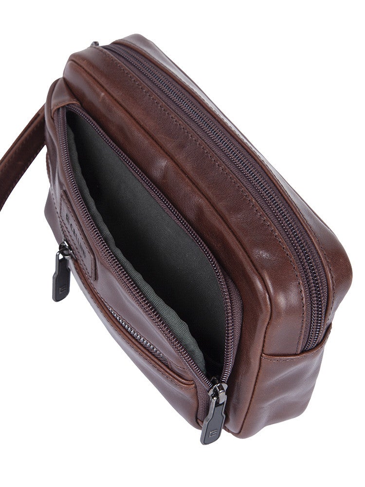 Cellini Infiniti Gents Wrist Bag | Brown - iBags - Luggage & Leather Bags
