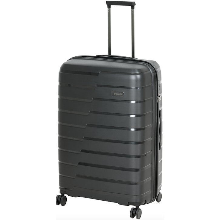 Cellini Microlite Hardshell 75cm Large Spinner Black (3.68kg) - iBags - Luggage & Leather Bags