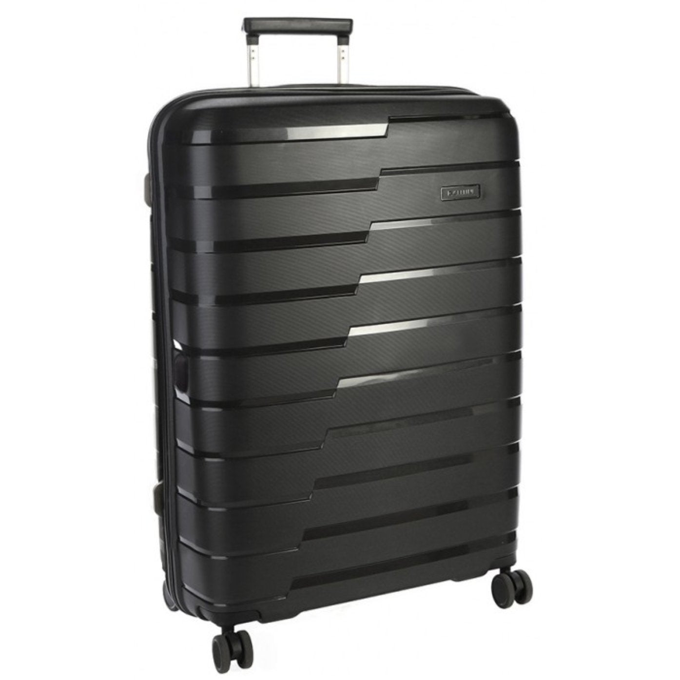 Cellini Microlite Hardshell 75cm Large Spinner Black (3.68kg) - iBags - Luggage & Leather Bags