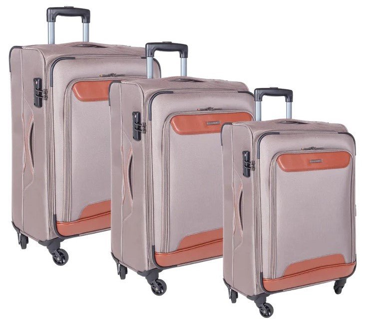 Cellini Monte Carlo 3 Piece Luggage Set | Mink - iBags - Luggage & Leather Bags