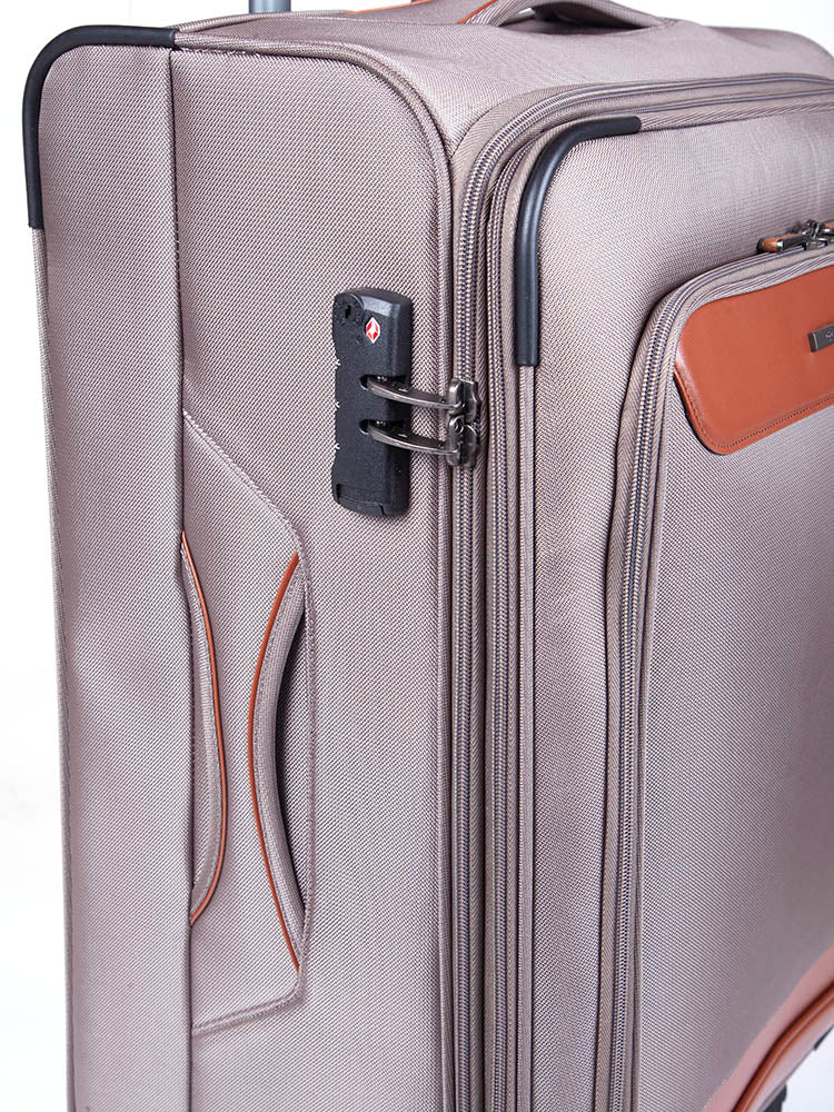 Cellini Monte Carlo 690Mm 4 Wheel Trolley Case | Mink - iBags - Luggage & Leather Bags