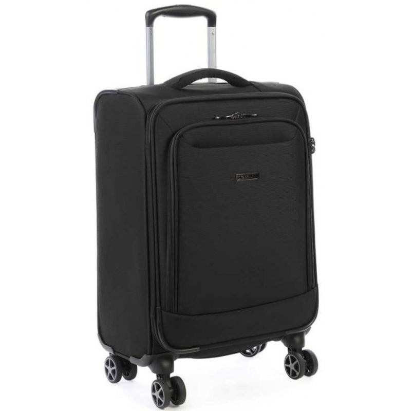 Cellini Optima 55cm 4 Wheel Cabin Trolley Black (5 Year Warranty) - iBags - Luggage & Leather Bags