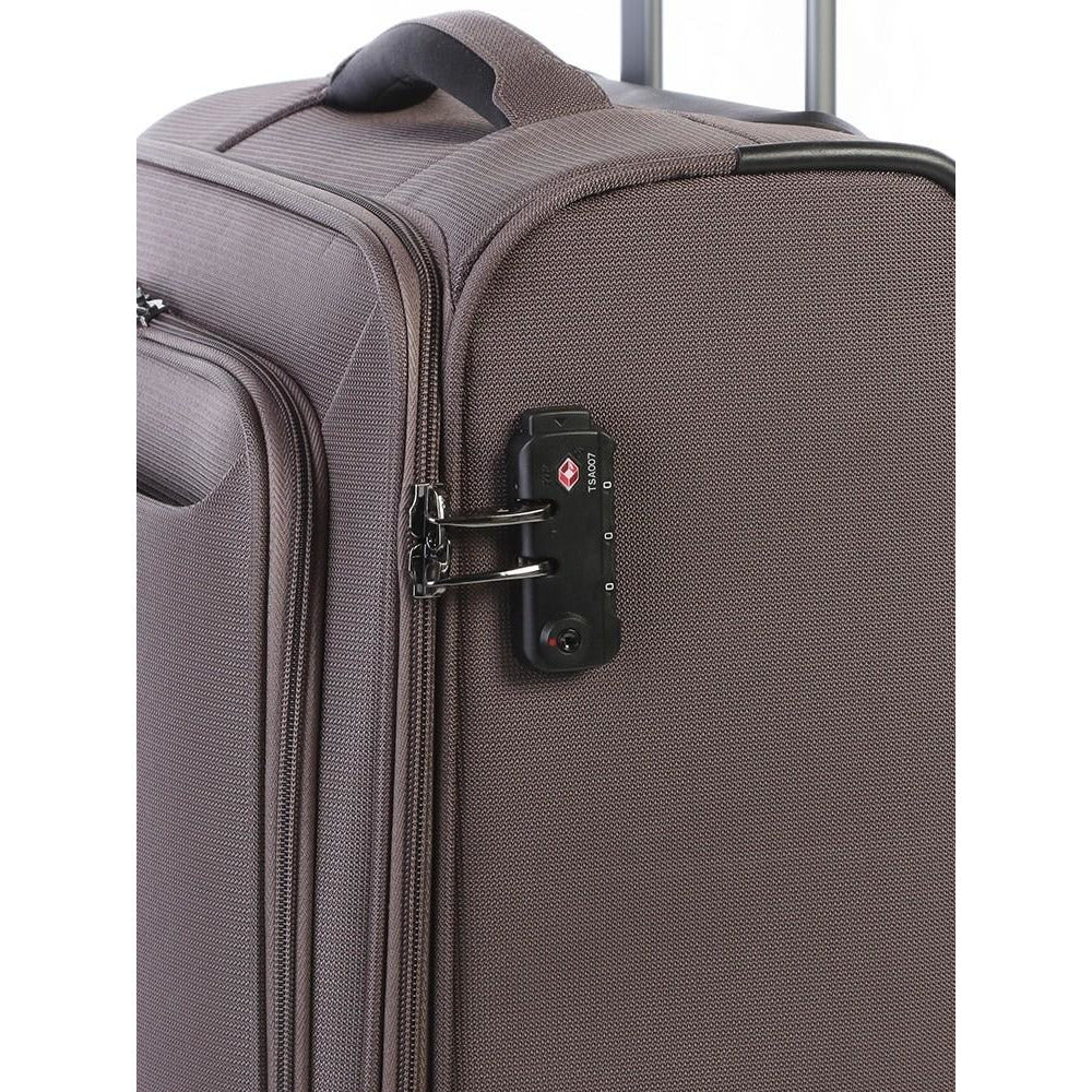 Cellini Optima 55cm 4 Wheel Cabin Trolley Black (5 Year Warranty) - iBags - Luggage & Leather Bags