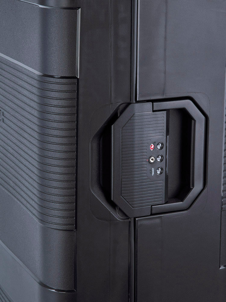 Cellini Safetech Large 4 Wheel Trolley Case | Black - iBags - Luggage & Leather Bags