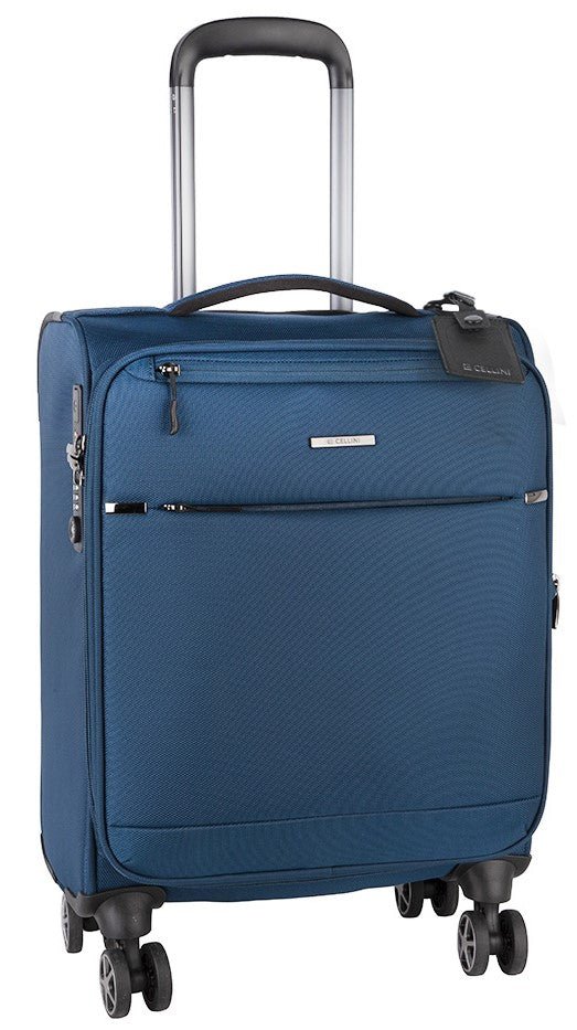 Cellini Smartcase 4 Wheel Carry On Trolley | Midnight Blue - iBags - Luggage & Leather Bags