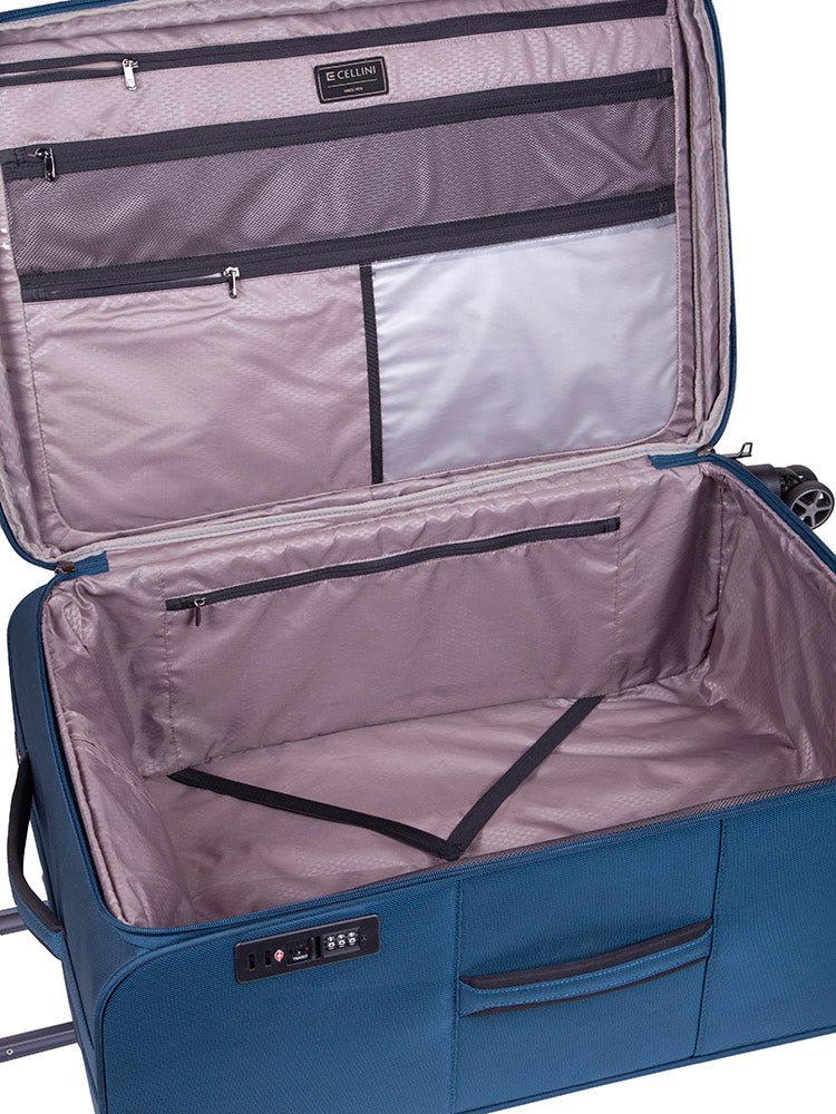 Cellini Smartcase Medium 4 Wheel Trolley Case | Blue - iBags - Luggage & Leather Bags