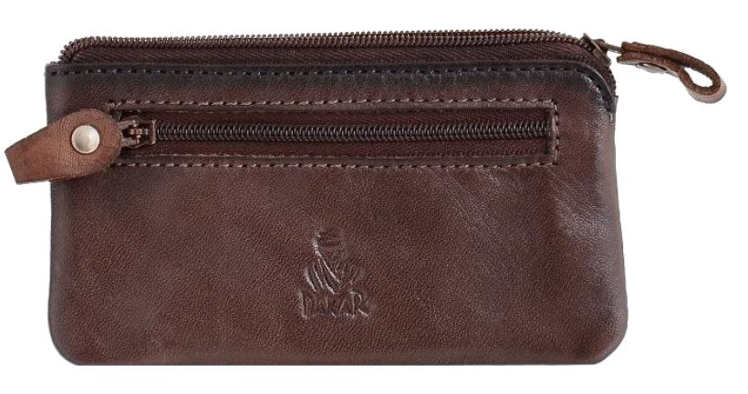 Dakar Dakota Spray Leather Keyring and Change Pouch | Brown - iBags.co.za
