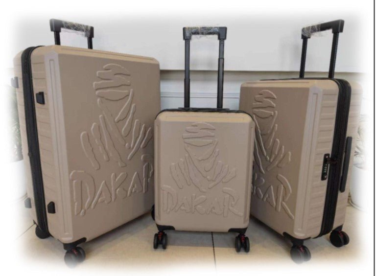 Dakar Desert Set of 3 Expandable Trolley Suitcases | Sand - iBags - Luggage & Leather Bags