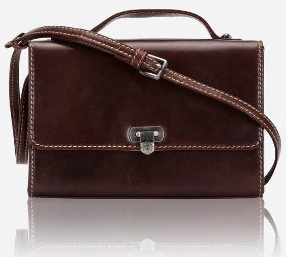 Jekyll and Hide Oxford Ladies Crossbody | Tobacco - iBags - Luggage & Leather Bags