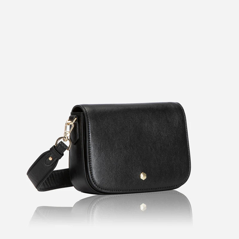 Jekyll and Hide Paris Saddle Bag | Black - iBags - Luggage & Leather Bags