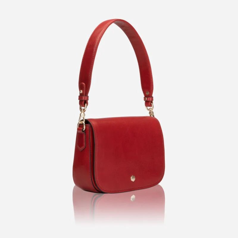Jekyll and Hide Paris Saddle Bag | Red - iBags - Luggage & Leather Bags