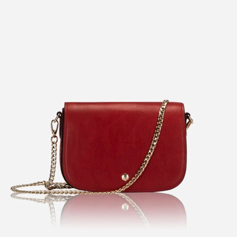 Jekyll and Hide Paris Saddle Bag | Red - iBags - Luggage & Leather Bags