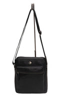 Journeyman Leather Crossbody/iPad Bag | Black - iBags - Luggage & Leather Bags