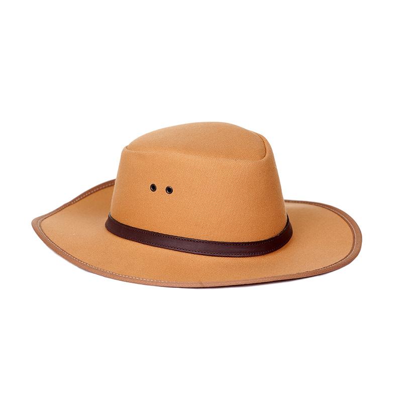 Melvill & Moon Canvas Hat With Oilskin Trim - Khaki - iBags.co.za