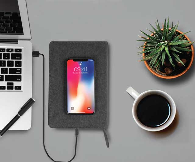 PESSAC - SANTHOME A5 Refillable Notebook With Wireless Charger - iBags - Luggage, Leather Laptop Bags, Backpacks - South Africa