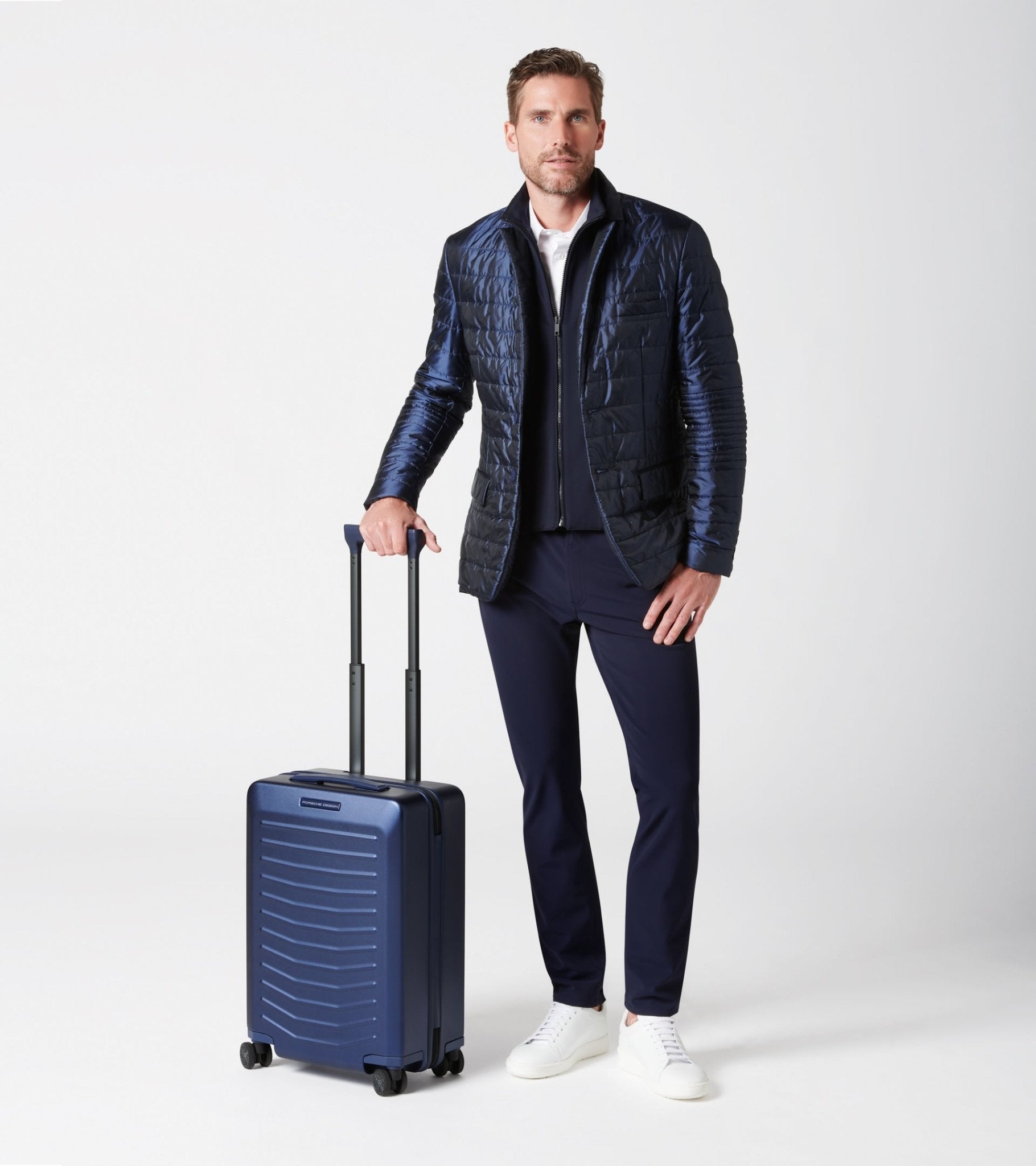 PORSCHE DESIGN Roadster Hardcase 55cm 4W Cabin Trolley | Dark Blue - iBags - Luggage & Leather Bags