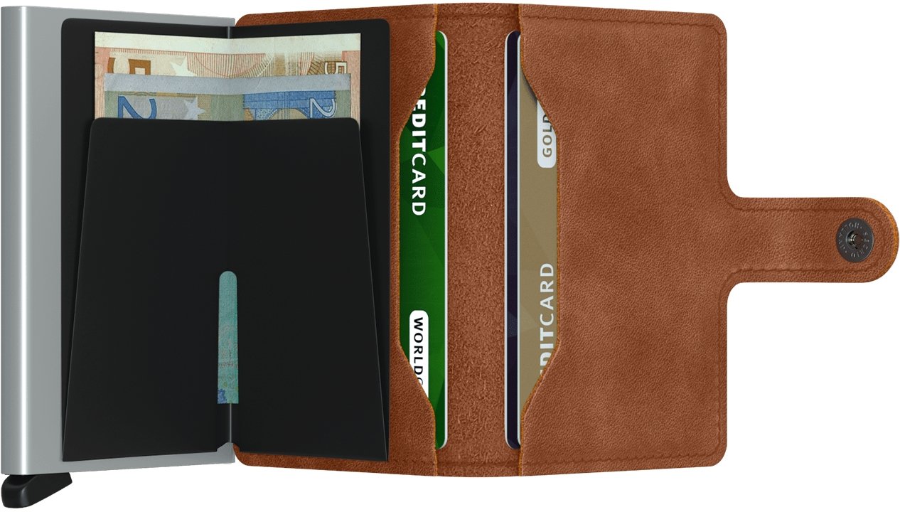 Secrid Miniwallet Vintage Cognac Sliver - iBags.co.za