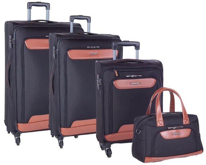 The Cellini Monte Carlo Complete Luxury Travel Set | Black - iBags - Luggage & Leather Bags