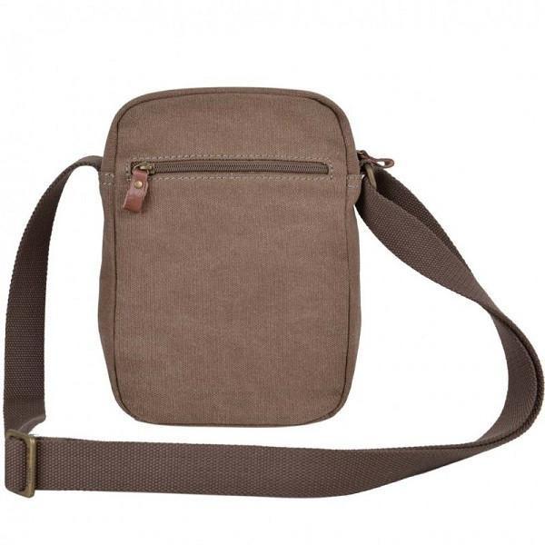 Troop London Classic Canvas Across Body Bag | Brown - iBags.co.za