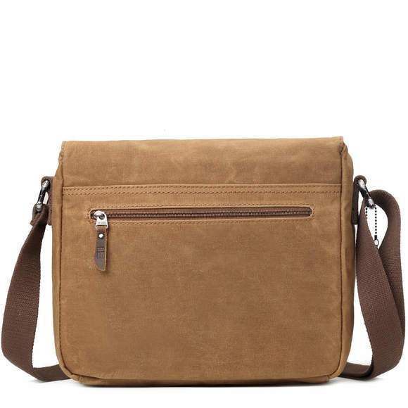Troop London Heavy Wax Cotton Canvas Utility Messenger Bag | Camel - iBags.co.za