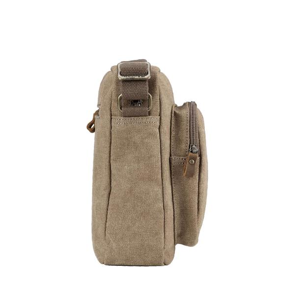Troop London Organic Cotton Across Body Bag | Brown - iBags.co.za