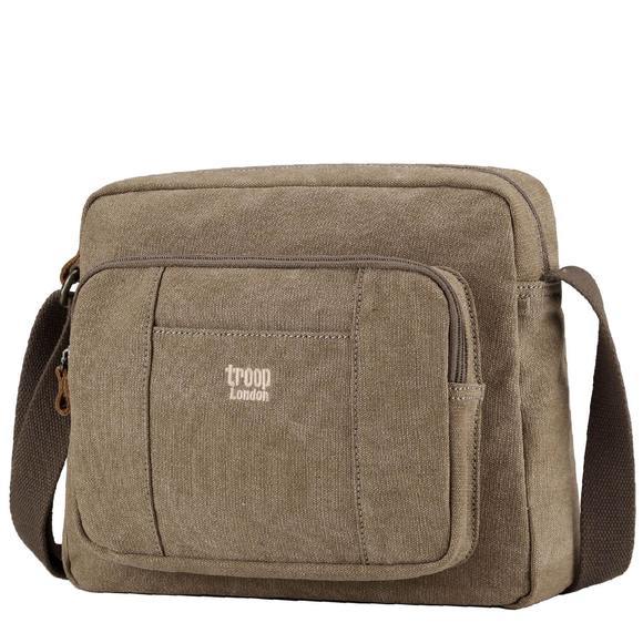 Troop London Organic Cotton Across Body Bag | Brown - iBags.co.za