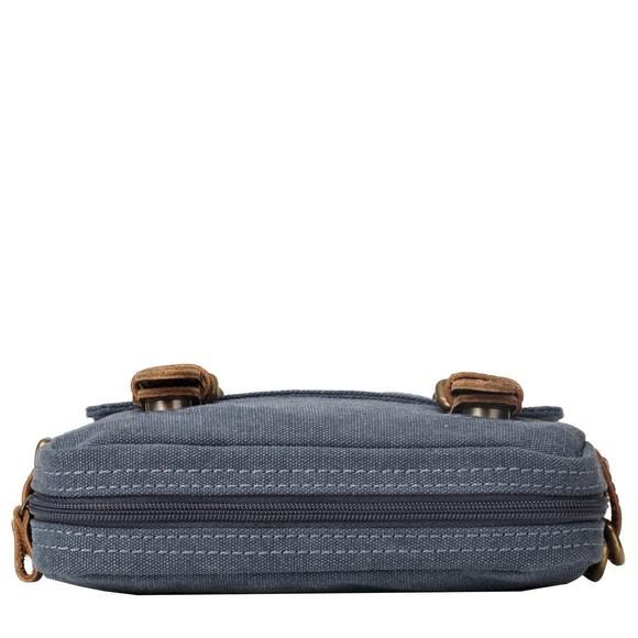 Troop London Organic Cotton Across Body Small Travel Bag | Blue - iBags.co.za