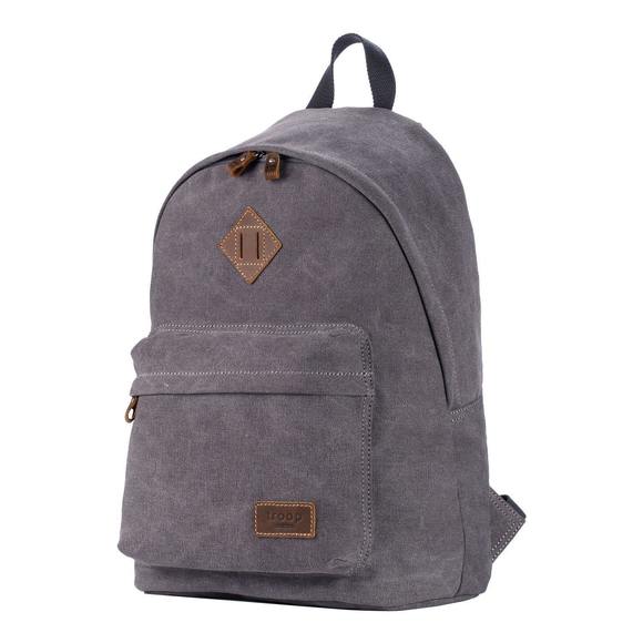 Troop London Organic Cotton Casual Day Backpack | Charcoal - iBags.co.za
