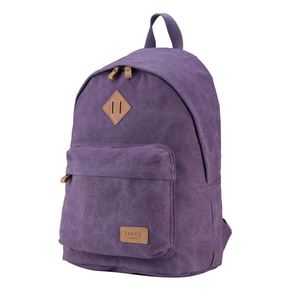 Troop London Organic Cotton Casual Day Backpack | Purple - iBags.co.za