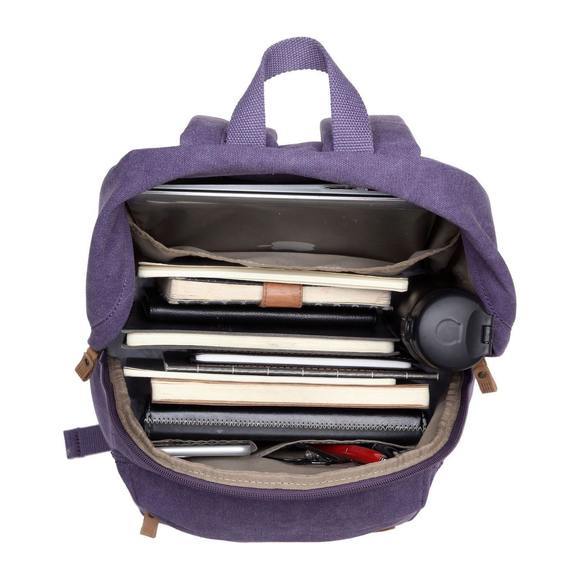 Troop London Organic Cotton Casual Day Backpack | Purple - iBags.co.za