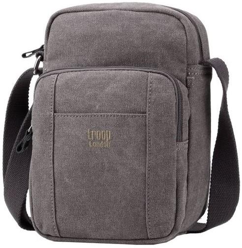 Troop London Organic Cotton Shoulder Small | Charcoal - iBags.co.za