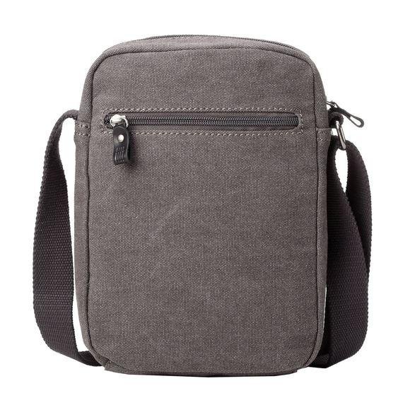 Troop London Organic Cotton Shoulder Small | Charcoal - iBags.co.za