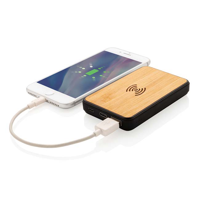 TUZLA - @memorii 5000 mAh Bamboo Wireless Powerbank (Anti-microbial) - iBags - Luggage, Leather Laptop Bags, Backpacks - South Africa