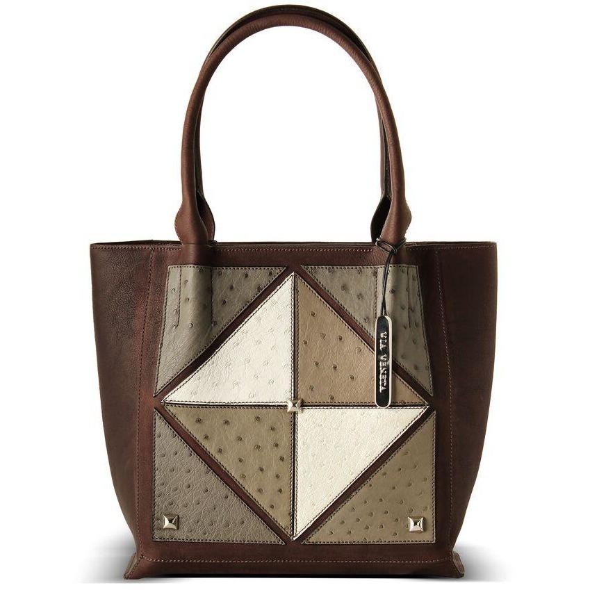 Via Veneta Medium Leather Shopper | Brown - iBags.co.za