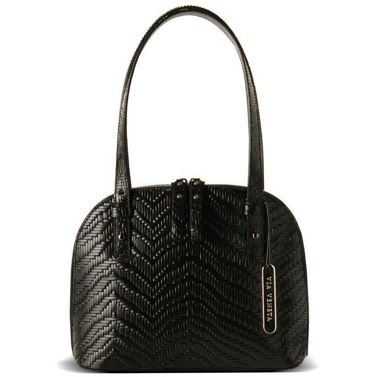 Via Veneta Provoque Eva Leather Handbag | Black - iBags.co.za