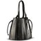 Via Veneta Provoque Fern Ostrich Leg Handbag | Black - iBags.co.za