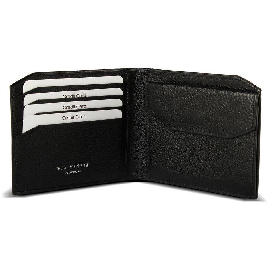 Via Veneta Provoque Ostrich Hipster Coin Wallet | Black - iBags.co.za
