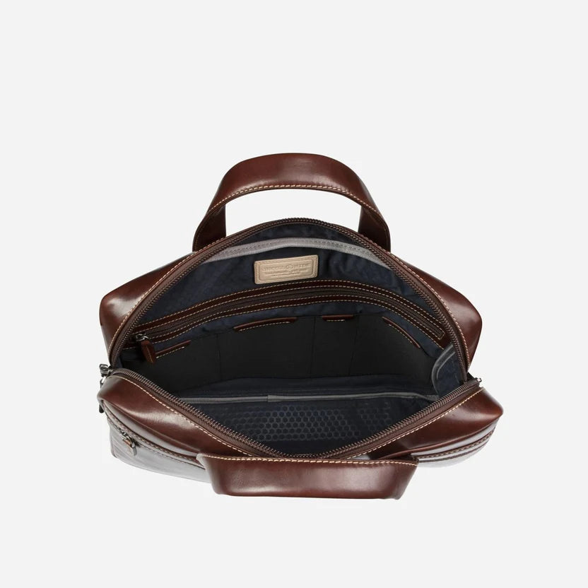 Jekyll & Hide Montana 15" Medium Laptop Briefcase | Mocha