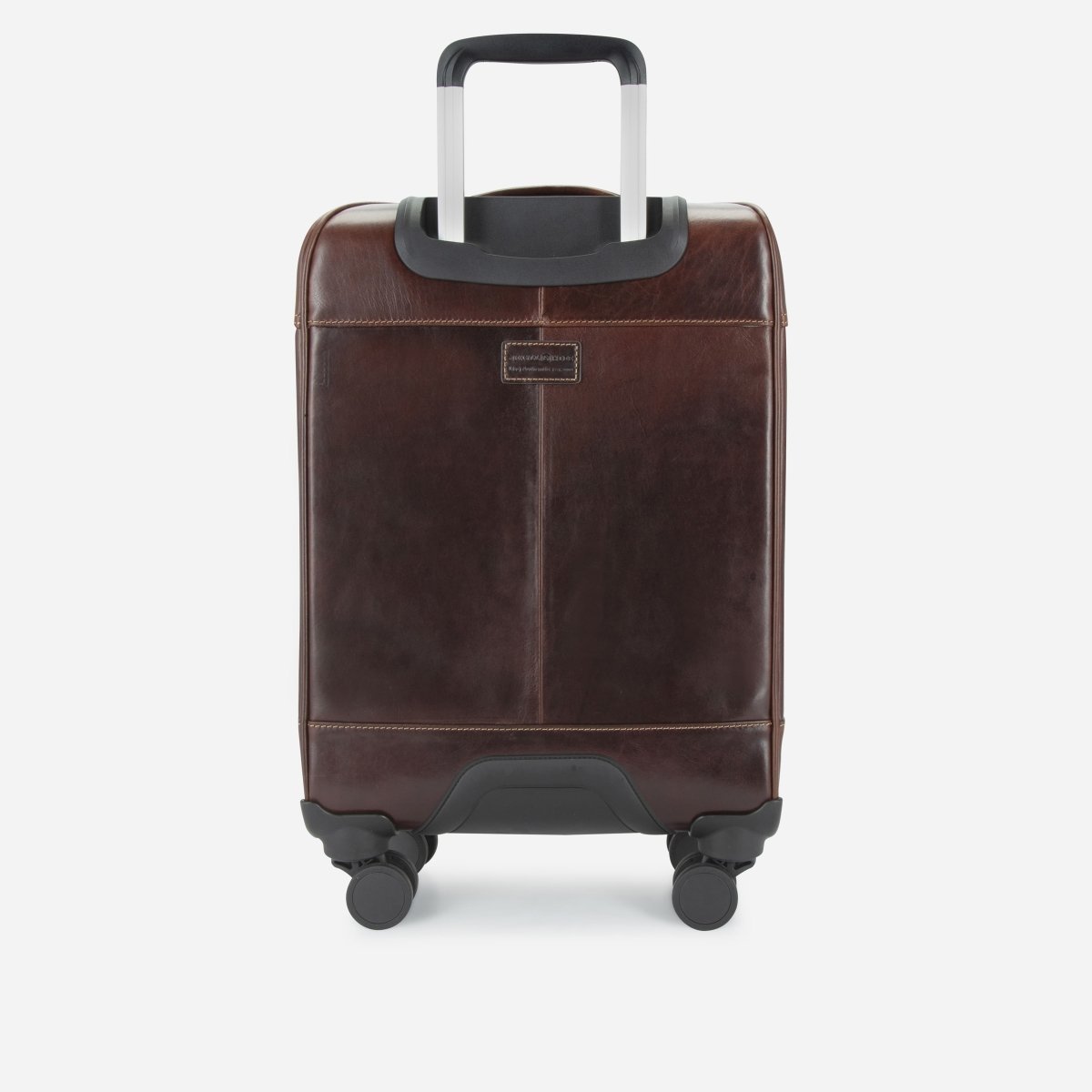 Oxford Cabin Trolley Four-Wheeled Leather Carry-On Bag Mocha
