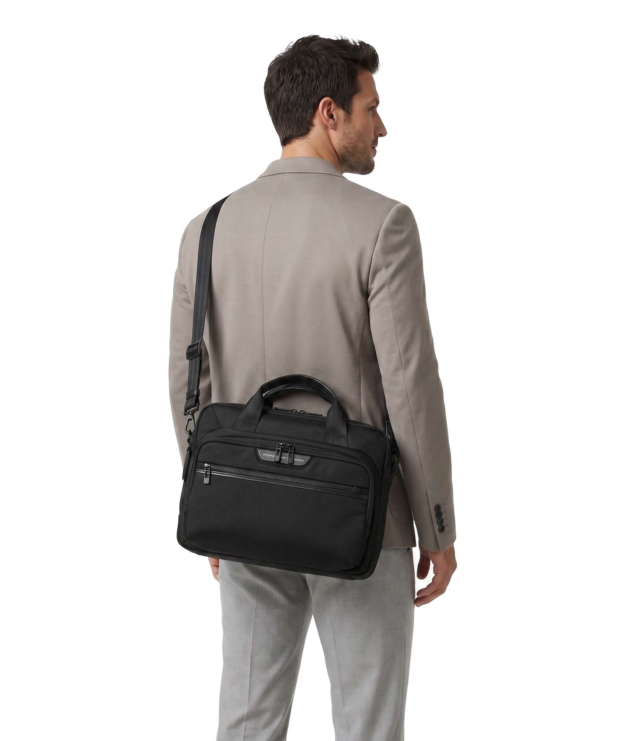 Porsche Design Roadster Evo Briefcase Nylon 15-Inch Laptop Bag Black