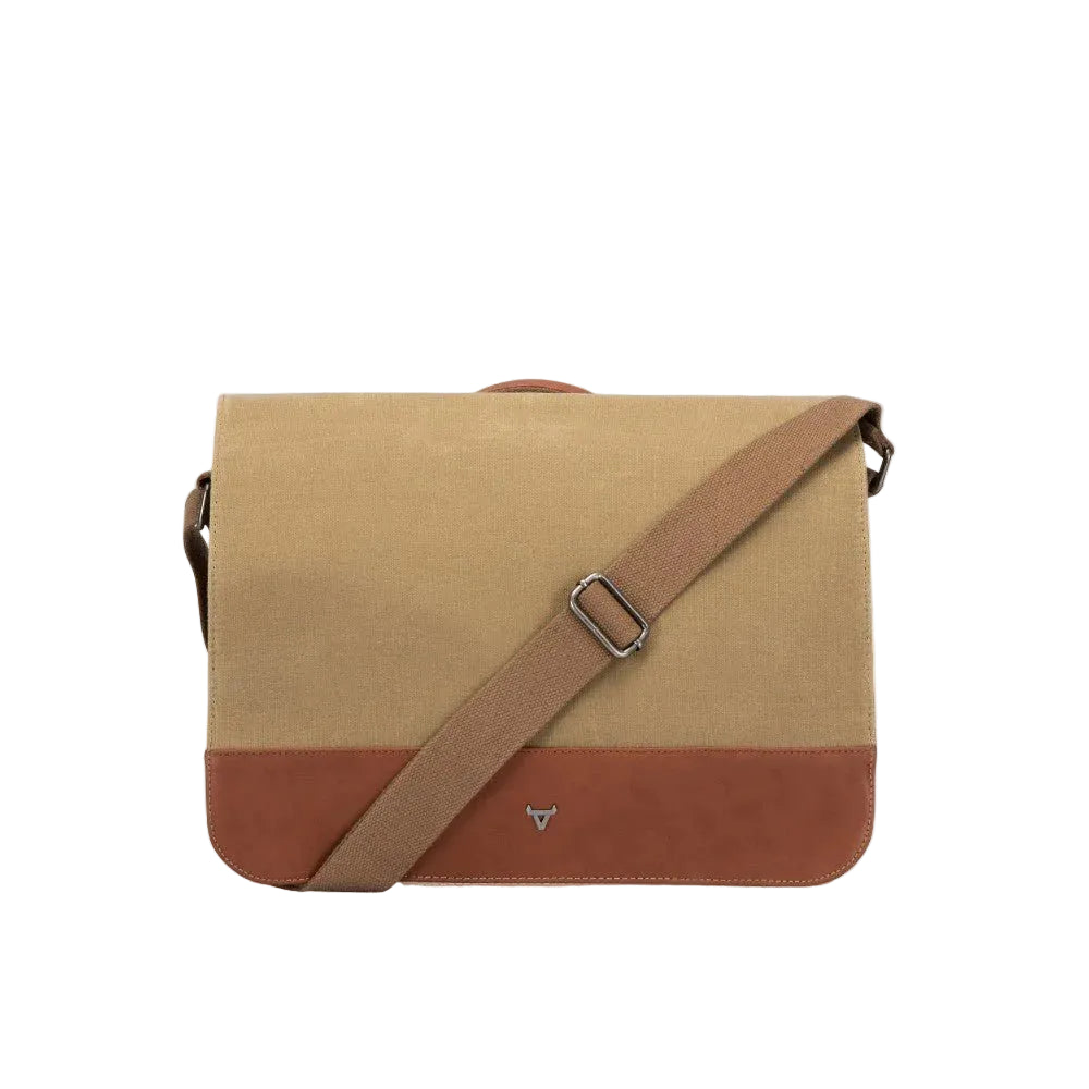 Brando Canvas Messenger Bag | Khaki